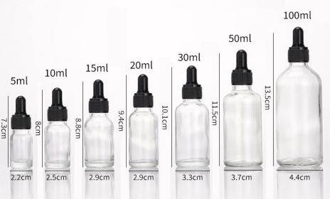 Glass Fine Oil Bottle Avoid Light Glue Head Dropper Bottle  Stock Bottling Cosmetics (Option: White-100ml)