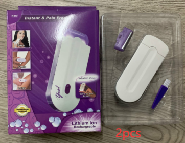 Women's USB Electric Induction Electric Hair Remover (Option: Small color box packaging-US-2pcs)