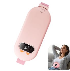 Portable Menstrual Heat Pad, 3 Temp Massage, Relieve Cramps, Women's Care (Color: pink)