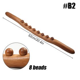 Wooden Trigger Point Massager Stick Lymphatic Drainage Massager Wood Therapy Massage Tools Gua Sha Massage Soft Tissue Release (Color: B2)