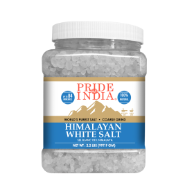 Himalayan White Salt by Pride Of India - 2.2Lbs (Value: Coarse Grind)