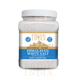 Himalayan White Salt by Pride Of India - 2.2Lbs (Value: Fine Grind)