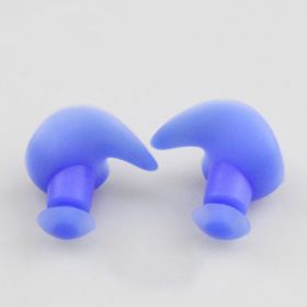 Swimming Silicone Spiral Ear Plugs (Color: Blue)