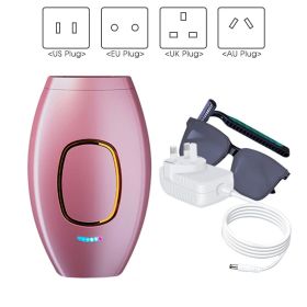 Hair Removal Instrument Mini Portable Face Leg Back Bikini Hair Removal Machine From Home Painless Permanent (Option: AU-Pink)